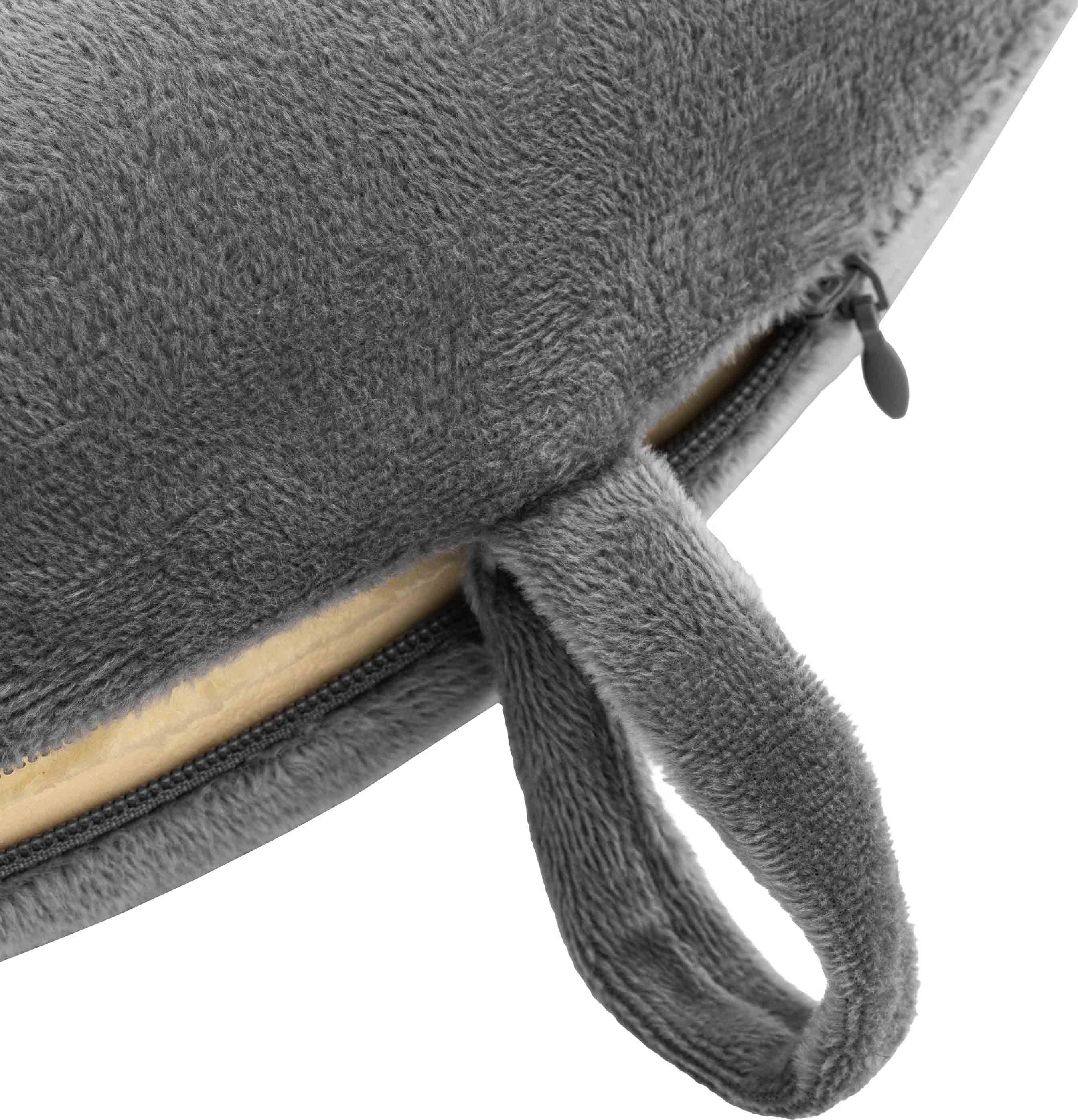 Подушка для шиї ARDESTO Travel Grey Cat 28х28см, сірий (ART3034NEP)фото4