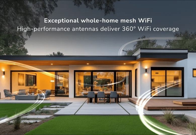 Система WiFi-Mesh NETGEAR Orbi RBE372 BE5000, 2мод, белый (RBE372-100EUS) фото 4