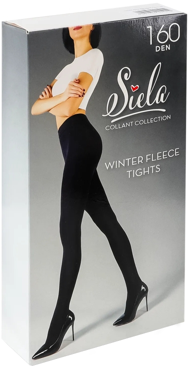 Колготы женские SIELA Winter Fleece 160 Den 2р черные (6991234001014) фото 3