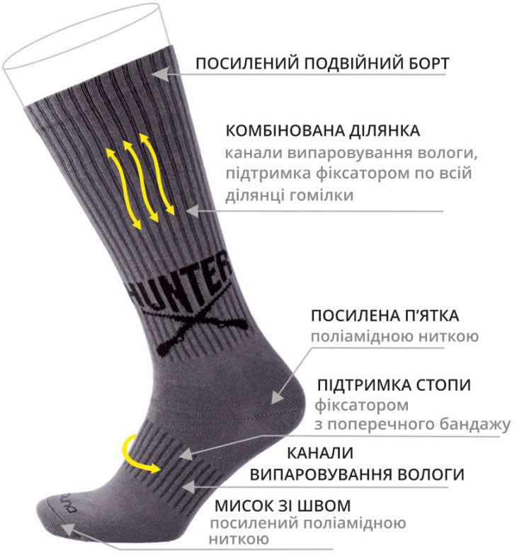 Носки мужские Duna 2116 43-46 темно-серые (4823094647991) фото 5