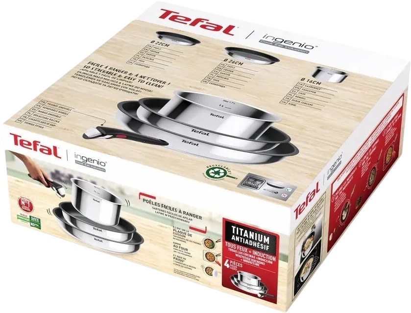 Набор посуды Tefal Ingenio Cook Eat, 4 предмета (L881S404) фото 2