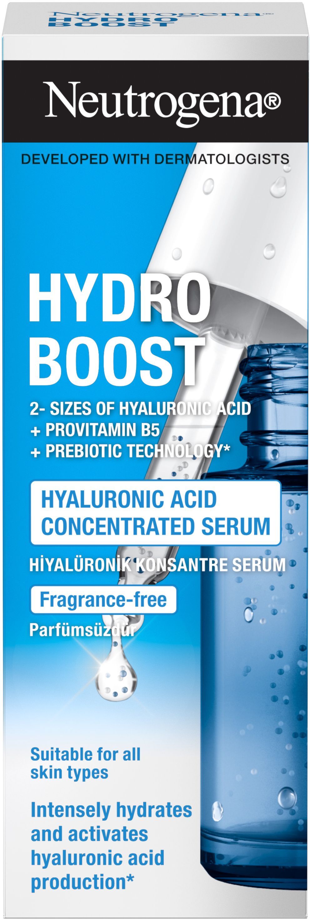 Концентрована сироватка для обличчя Neutrogena Hydro Boost з гіалуроновою кислотоюфото