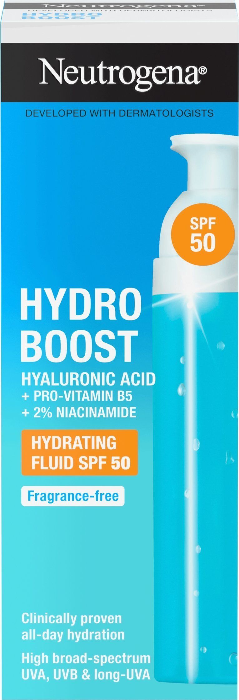 Зволожуючий флюїд для обличчя Neutrogena Hydro Boost SPF50 50 млфото