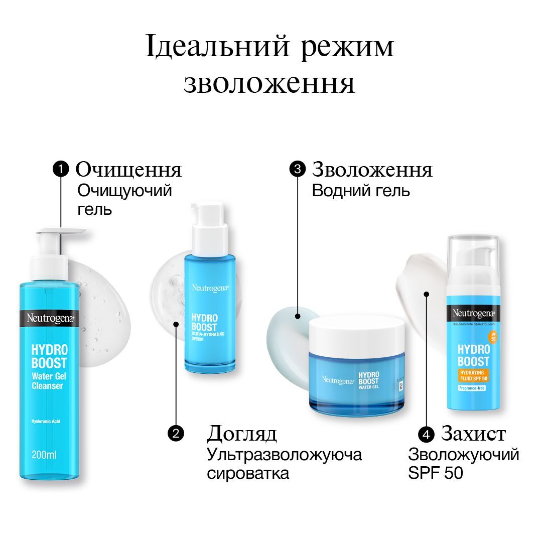 Зволожуючий флюїд для обличчя Neutrogena Hydro Boost SPF50 50 млфото