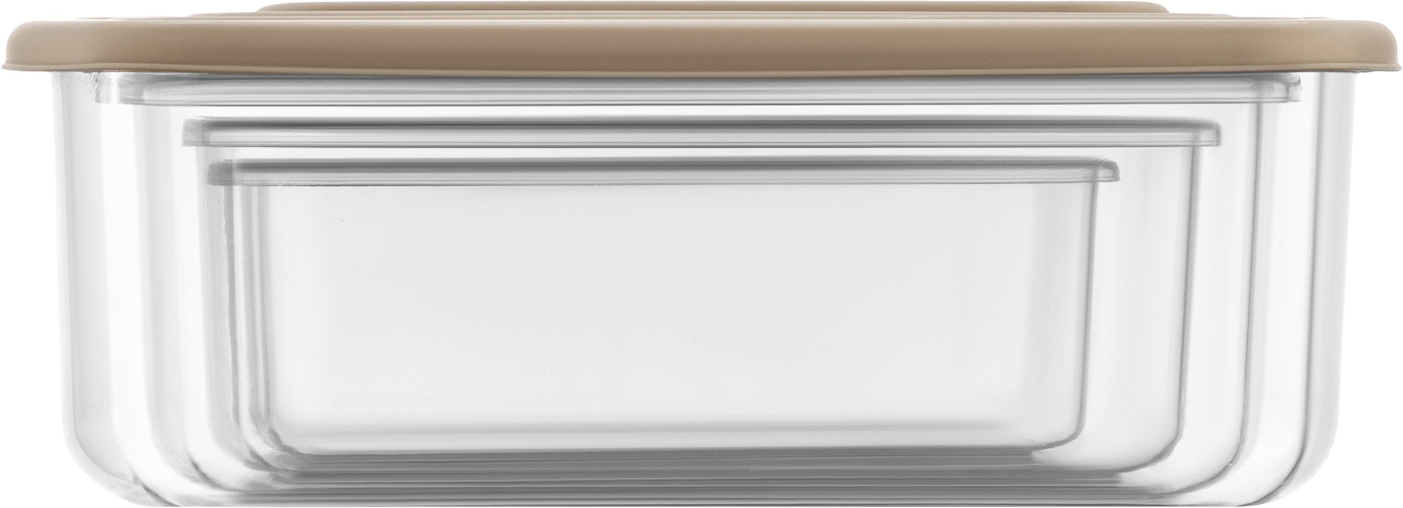 Набір контейнерів ARDESTO Fresh 0.25/0.5/0.75/1.2л, бежевий (AR1312B)фото