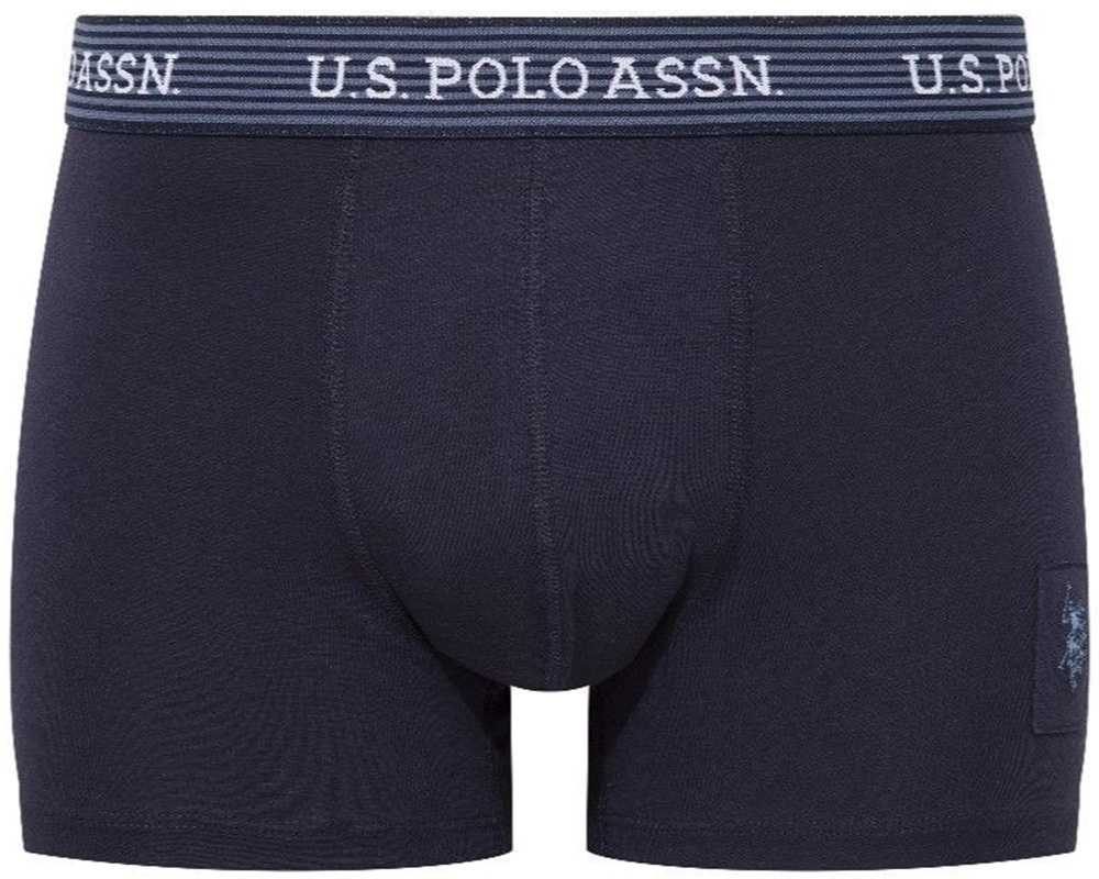 Набор трусов мужских U.S. Polo Assn. 80515 L 3 шт. темно-синий/голубой/принтованый (8680557420746) фото 2