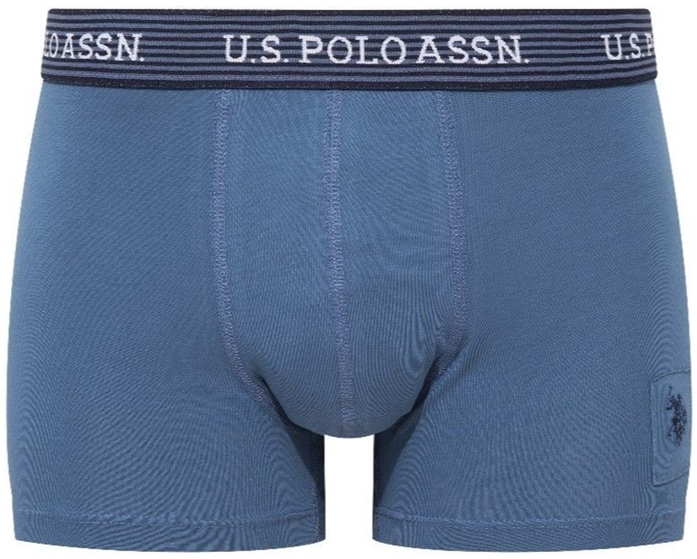 Набор трусов мужских U.S. Polo Assn. 80515 L 3 шт. темно-синий/голубой/принтованый (8680557420746) фото 3