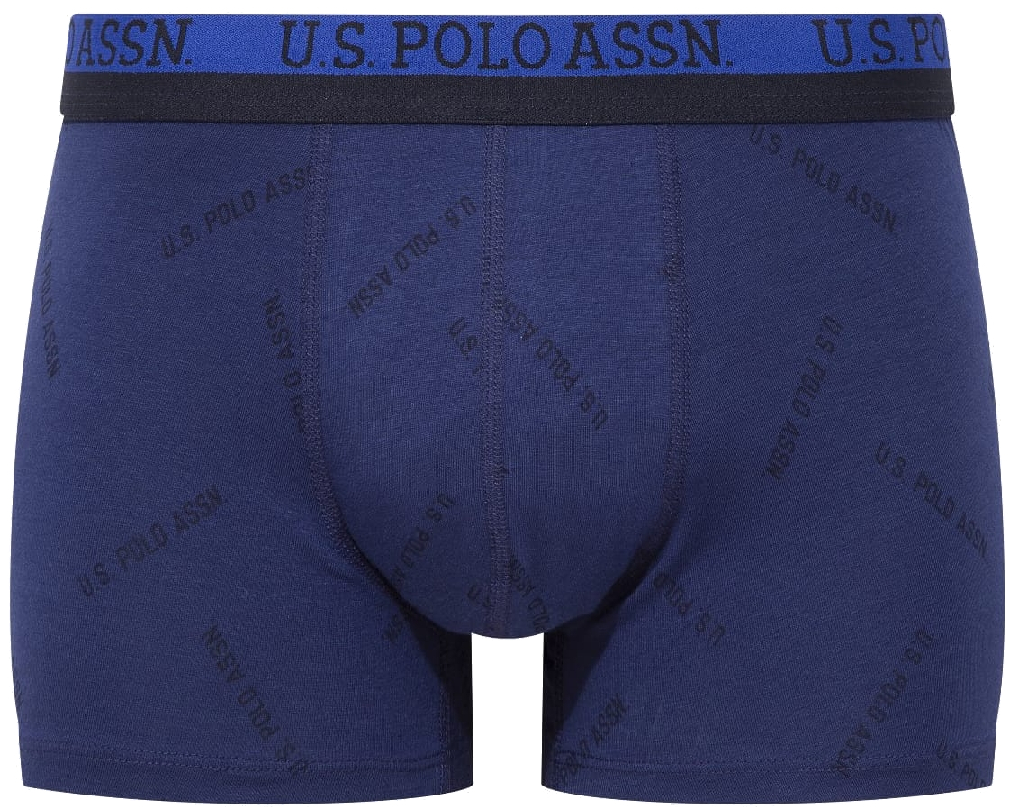 Набор трусов мужских U.S. Polo Assn. 80522 M 3 шт. темно-синий/голубой/принтованый (8680557420937) фото 3