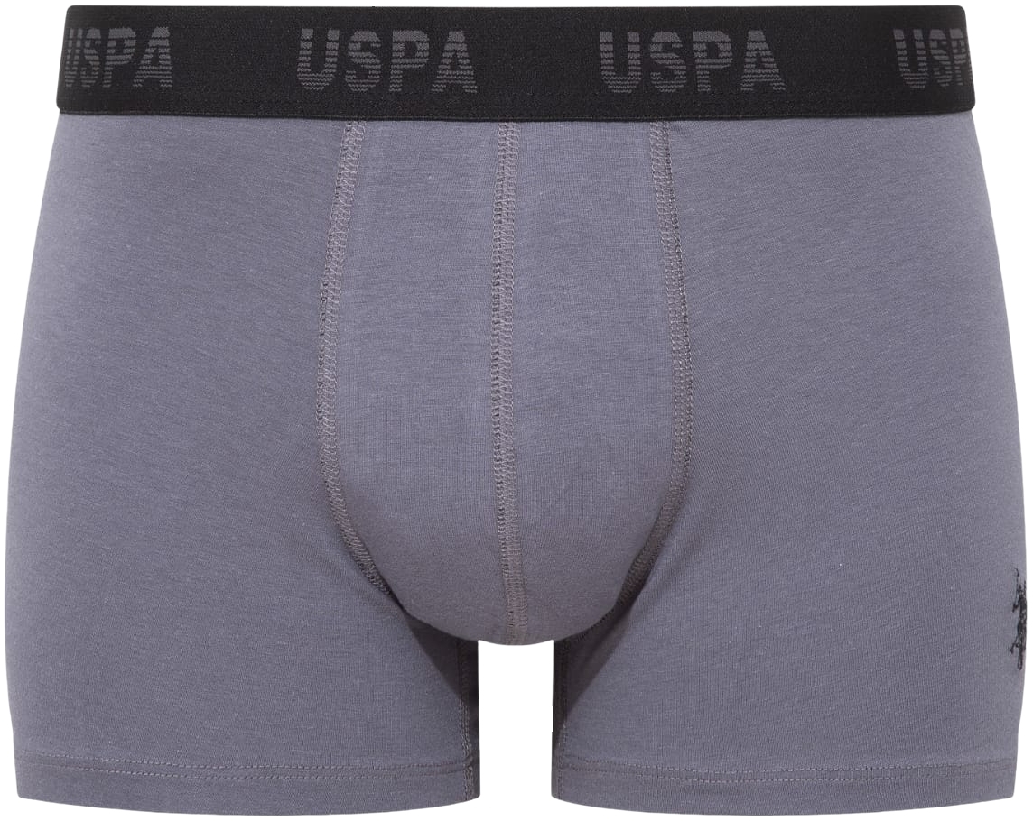 Набор трусов мужских U.S. Polo Assn. 80505 L 3 шт. серый/черный/принтованый (8680557421194) фото 3