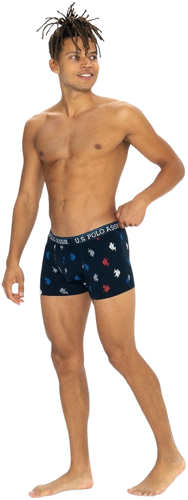 Набор трусов мужских U.S. Polo Assn. 80528 M 3 шт. черный/бордовый/принтованый (8680557451757) фото 4