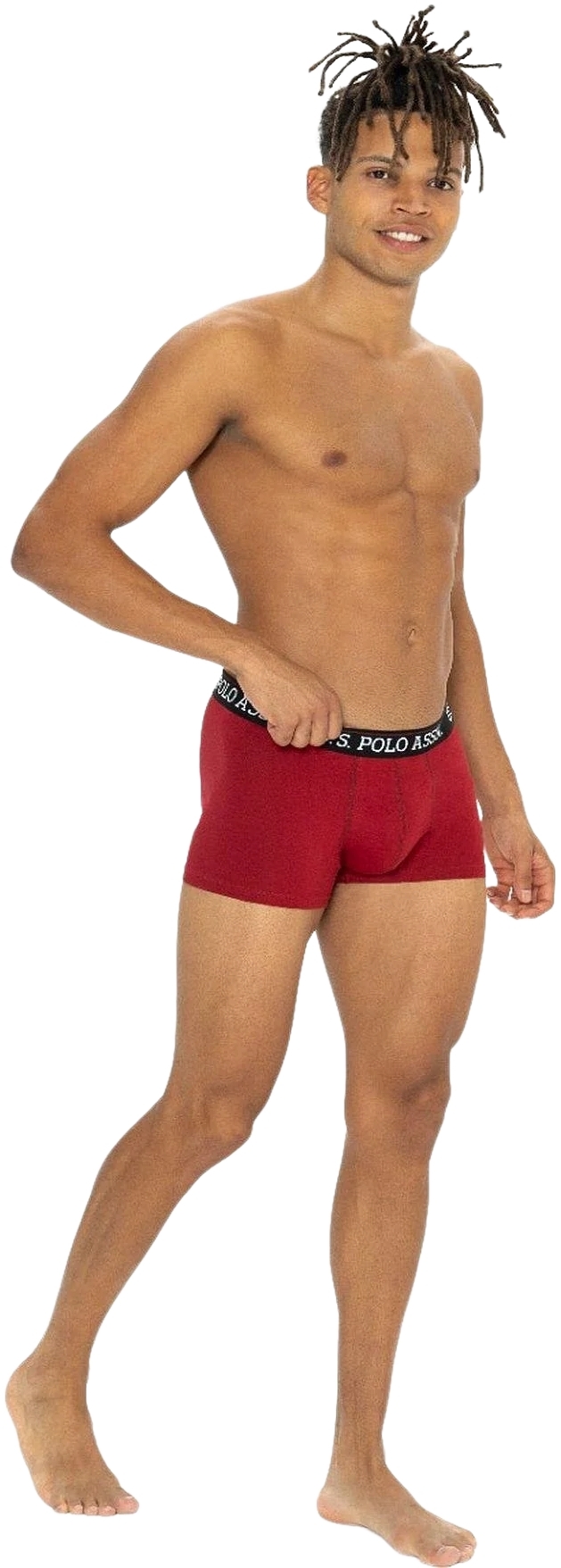 Набор трусов мужских U.S. Polo Assn. 80528 M 3 шт. черный/бордовый/принтованый (8680557451757) фото 2