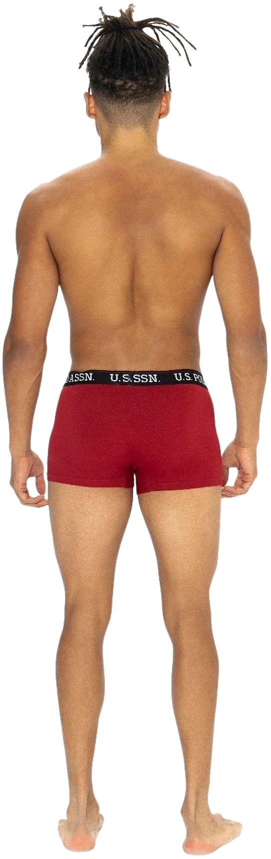 Набор трусов мужских U.S. Polo Assn. 80528 XL 3 шт. черный/бордовый/принтованый (8680557451771) фото 3