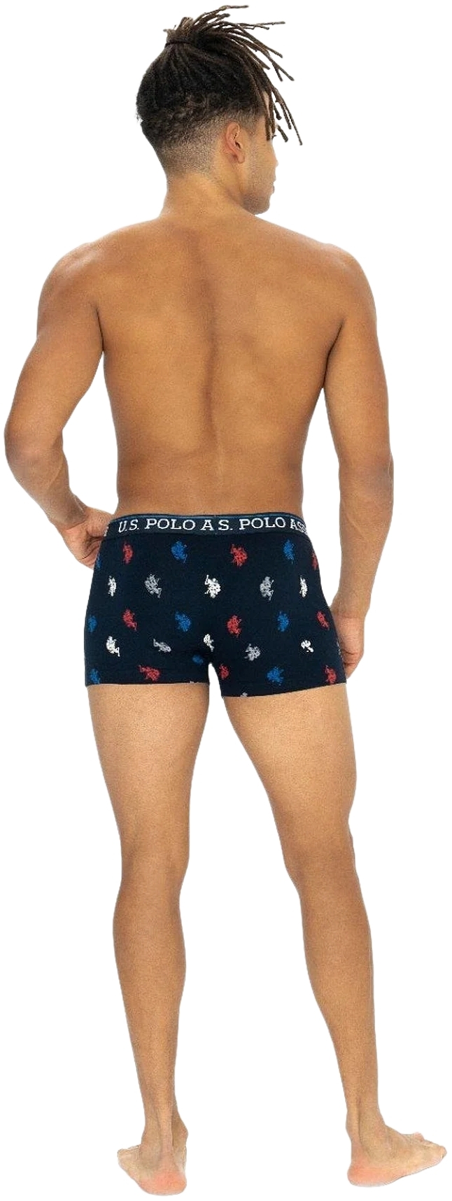 Набор трусов мужских U.S. Polo Assn. 80528 XL 3 шт. черный/бордовый/принтованый (8680557451771) фото 5