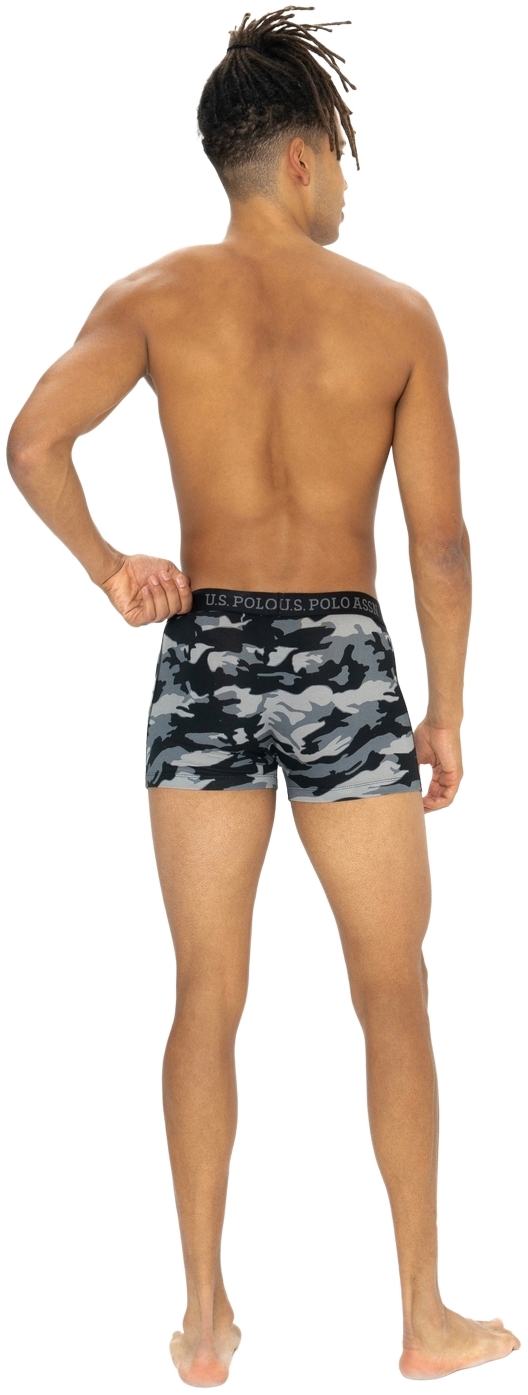Набір трусів чоловічих U.S. Polo Assn. 80542 M 3 шт. сірий/чорний/принтований (8680557451559)фото