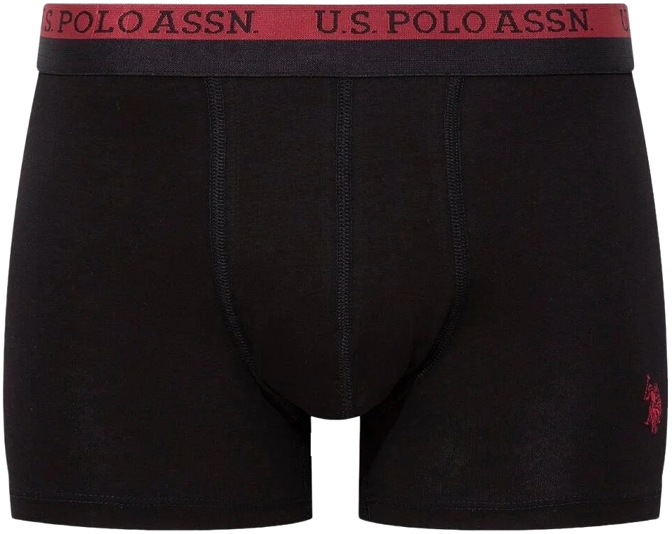 Набор трусов мужских US Polo Assn 80522 L 3 шт бордовый/черный/принтованый (8680557420890) фото 4