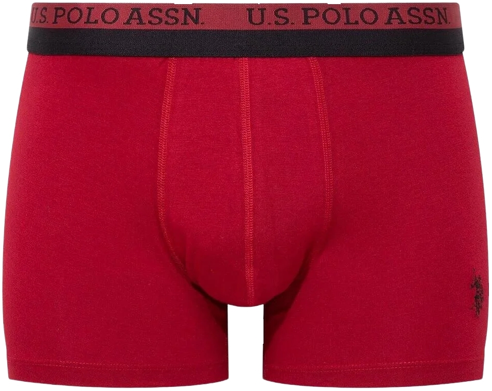 Набор трусов мужских US Polo Assn 80522 XL 3 шт бордовый/черный/принтованый (8680557420906) фото 2