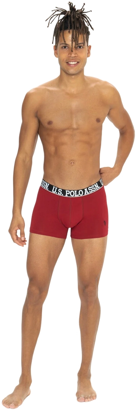 Набор трусов мужских U.S. Polo Assn. 80533 XL 3 шт. бордовый/черный/серый (8680557451320) фото 4