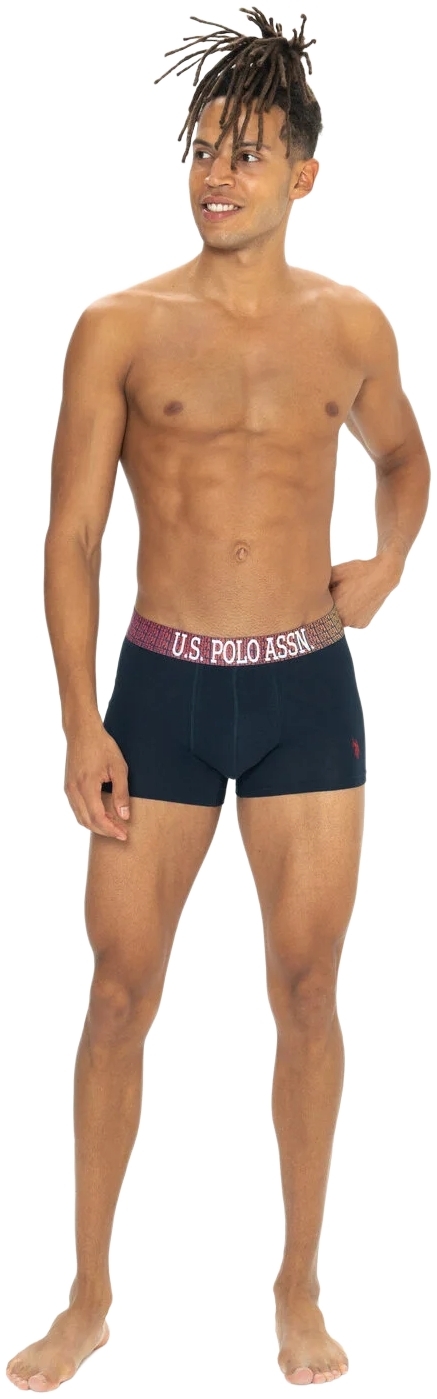 Набор трусов мужских U.S. Polo Assn. 80571 2XL 3 шт. серый/черный/темно-синий (8680557451436) фото 2