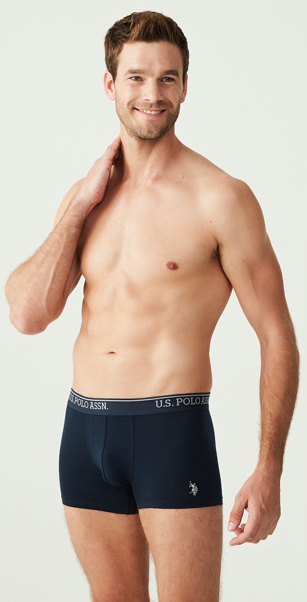 Набор трусов мужских U.S. Polo Assn. 80263 M 3 шт. синий/серый/голубой (8680557254983) фото 