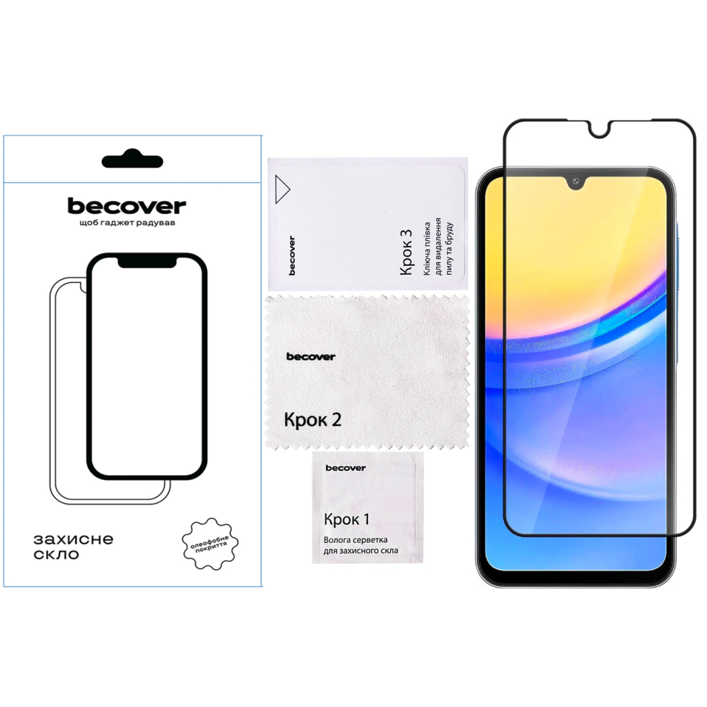 Защитное стекло BeCover для Samsung Galaxy A16 Black (BC_712860) фото