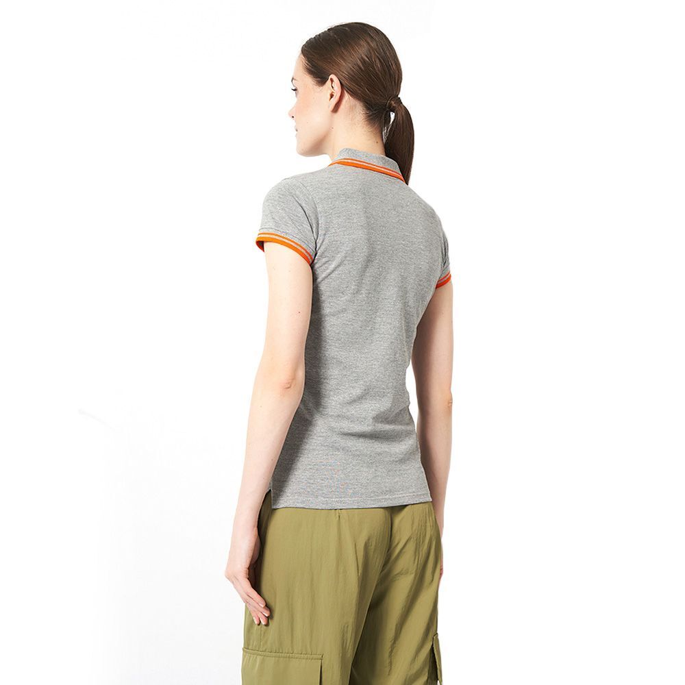 Поло женское Sol’s PASADENA WOMEN 00578932 L серый меланж/оранжевый фото 2