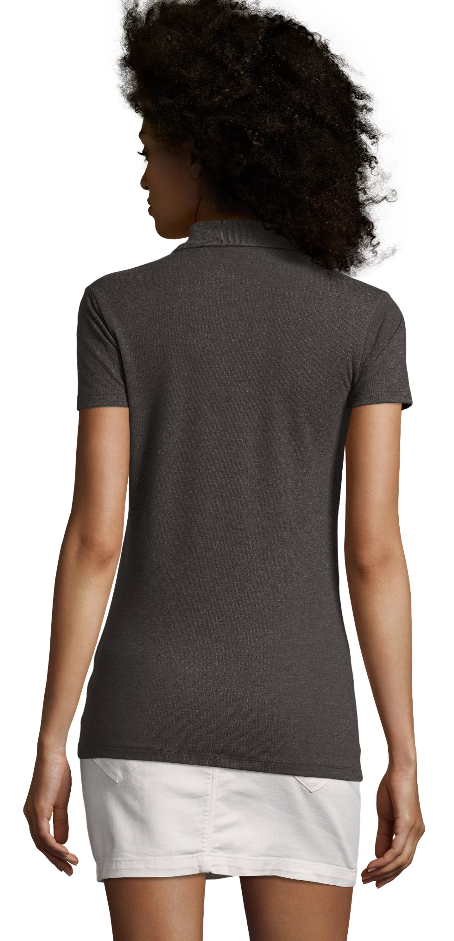 Поло женское Sol’s PHOENIX WOMEN 01709348 L угольный меланж фото 2