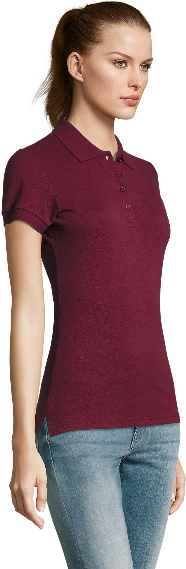 Поло бавовняне Sol’s Passion 11338146 L бордовийфото3