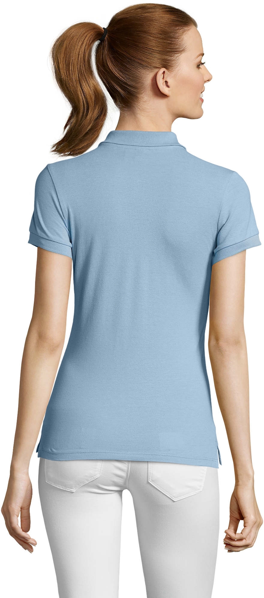 Поло бавовняне жіноче Sol’s PASSION 11338200 L блакитнийфото2