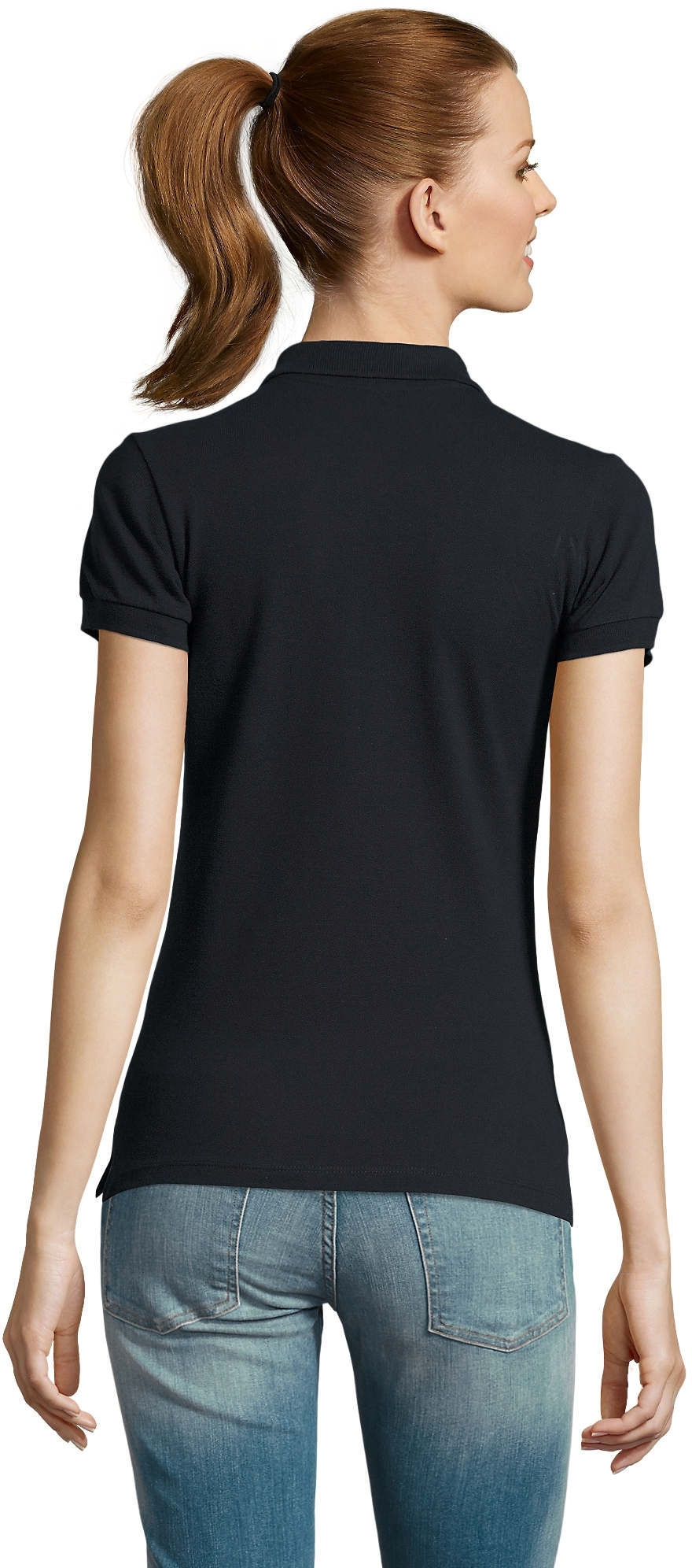 Поло бавовняне жіноче Sol’s PASSION 11338318 L темно-синійфото2