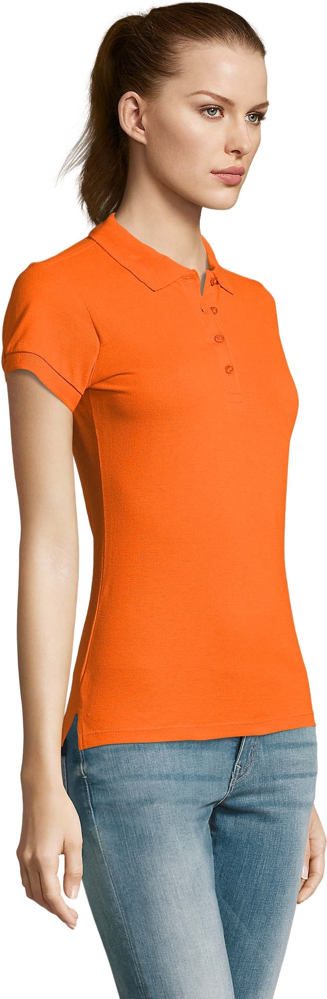 Поло бавовняне жіноче Sol’s PASSION 11338400 L помаранчевийфото3