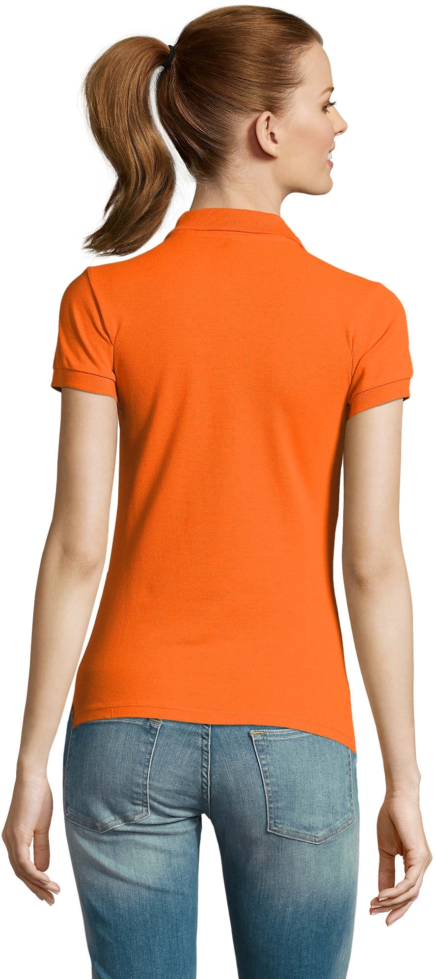 Поло бавовняне жіноче Sol’s PASSION 11338400 L помаранчевийфото2