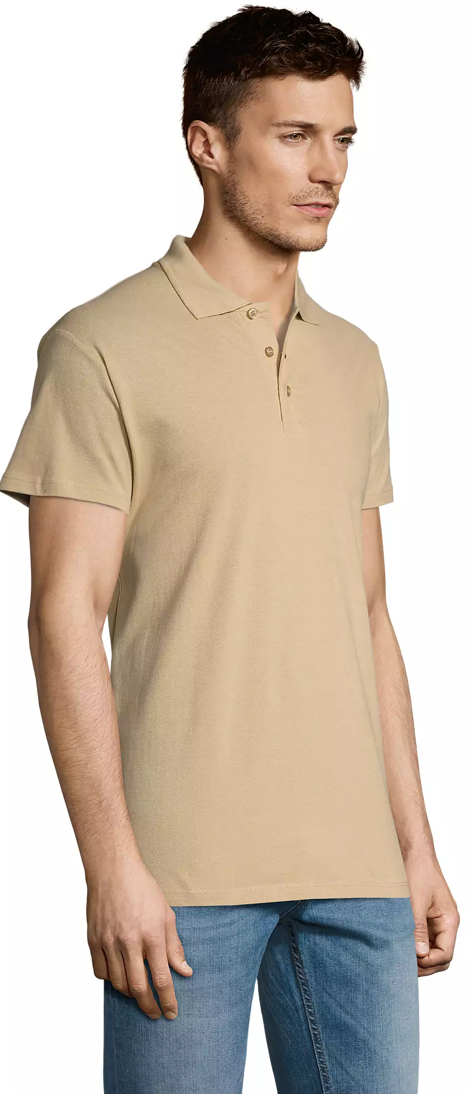 Поло бавовняне чоловіче Sol’s SUMMER II 11342115 L пісочнийфото3