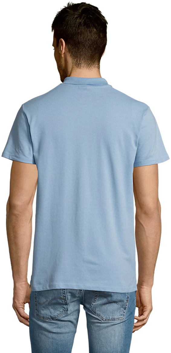 Поло бавовняне чоловіче Sol’s SUMMER II 11342200 L блакитнийфото2