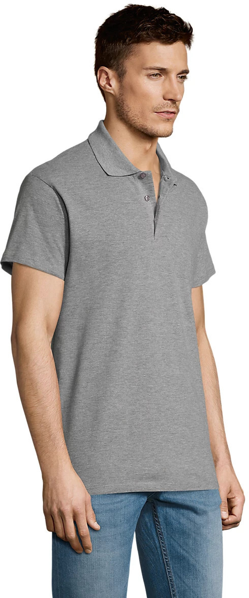 Поло мужское Sol’s SUMMER II 11342360 L серый меланж фото 3