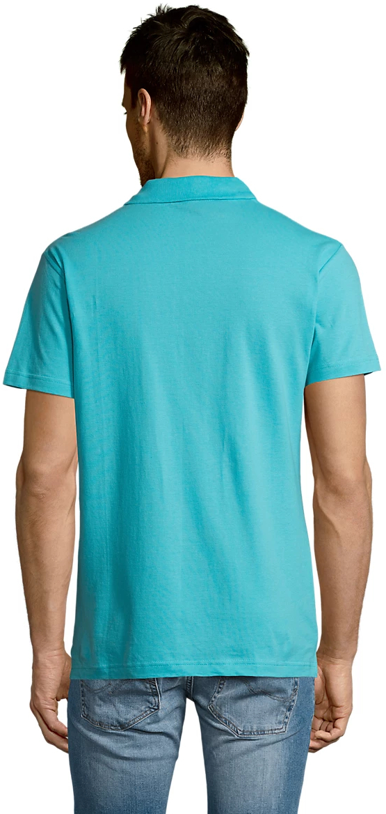 Поло бавовняне чоловіче Sol’s SUMMER II 11342225 L бірюзовийфото2