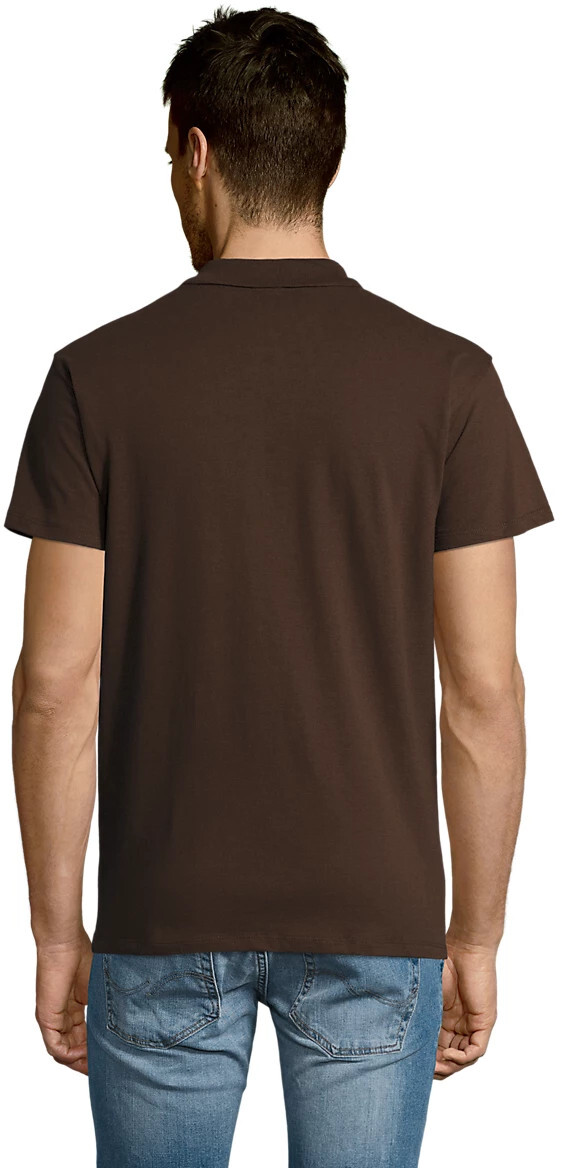 Поло бавовняне чоловіче Sol’s Summer II 11342398 L коричневийфото2