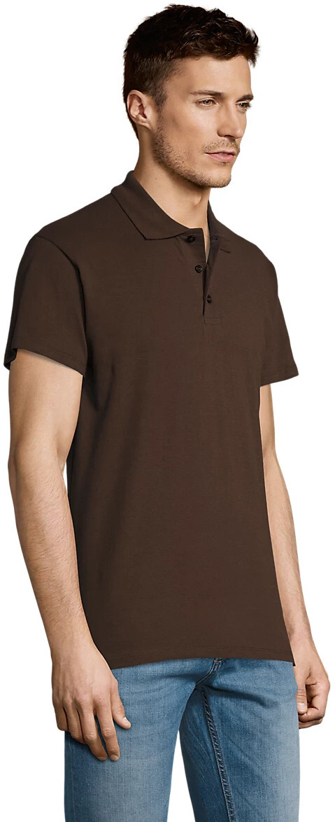 Поло бавовняне чоловіче Sol’s Summer II 11342398 L коричневийфото3