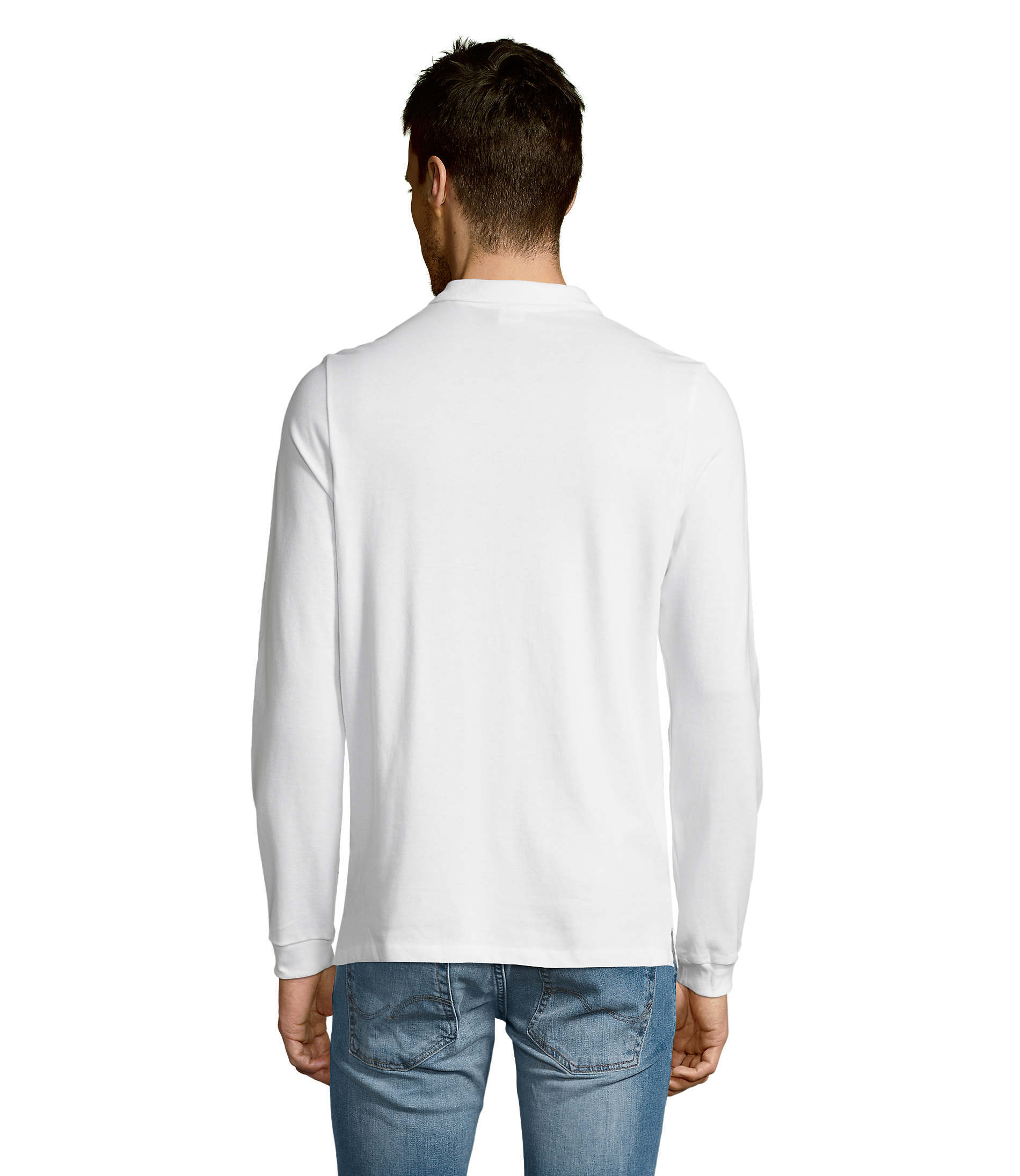 Поло бавовняне чоловіче Sol’s WINTER II 11353102 L білийфото2