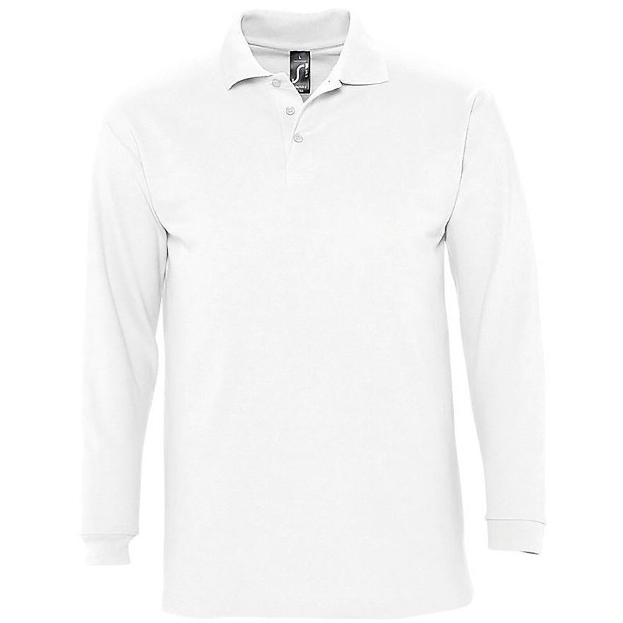 Поло бавовняне чоловіче Sol’s WINTER II 11353102 L білийфото4