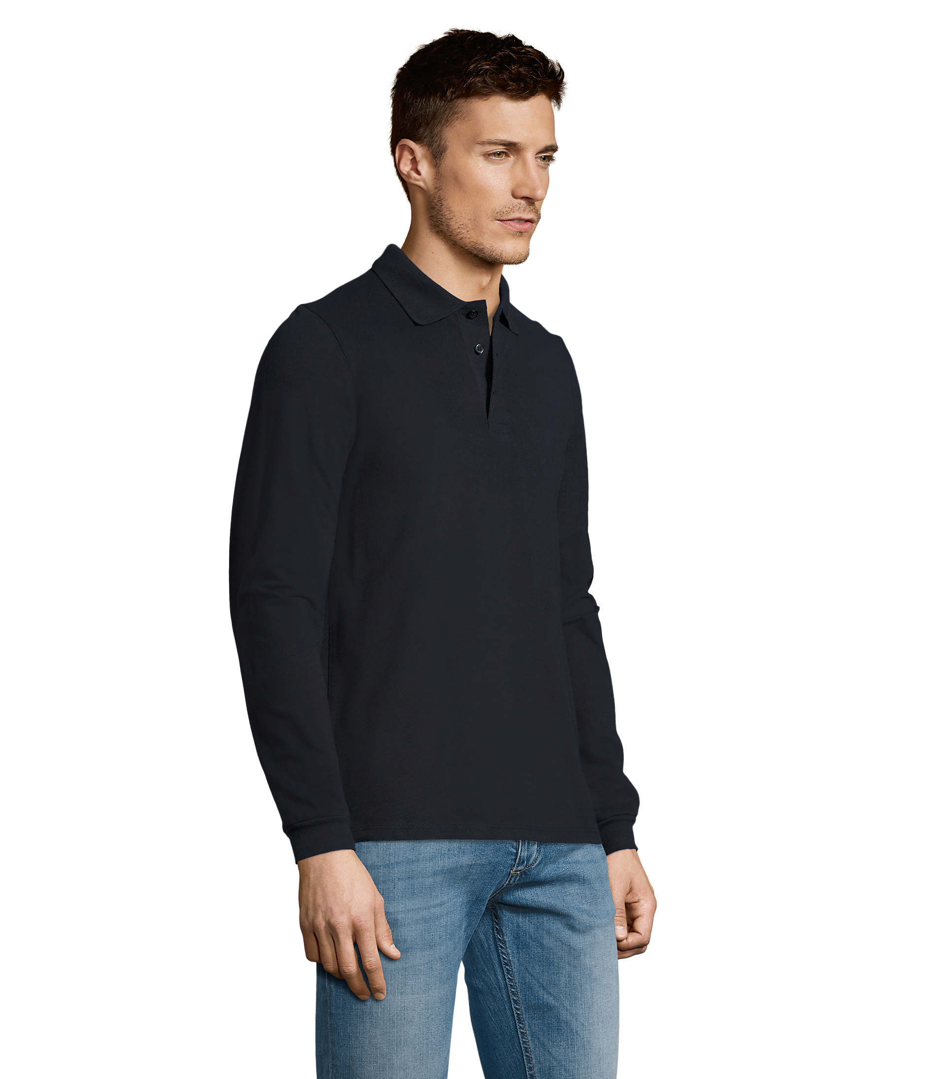 Поло бавовняне чоловіче Sol’s WINTER II 11353318 L темно-синійфото3