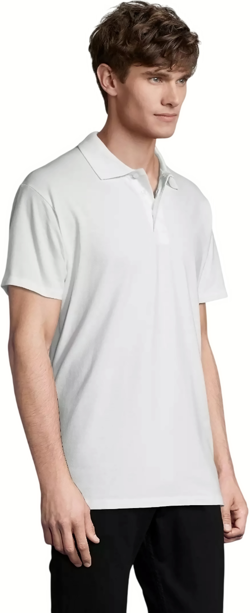 Поло бавовняне чоловіче Sol’s SPRING II 11362102 L білийфото3