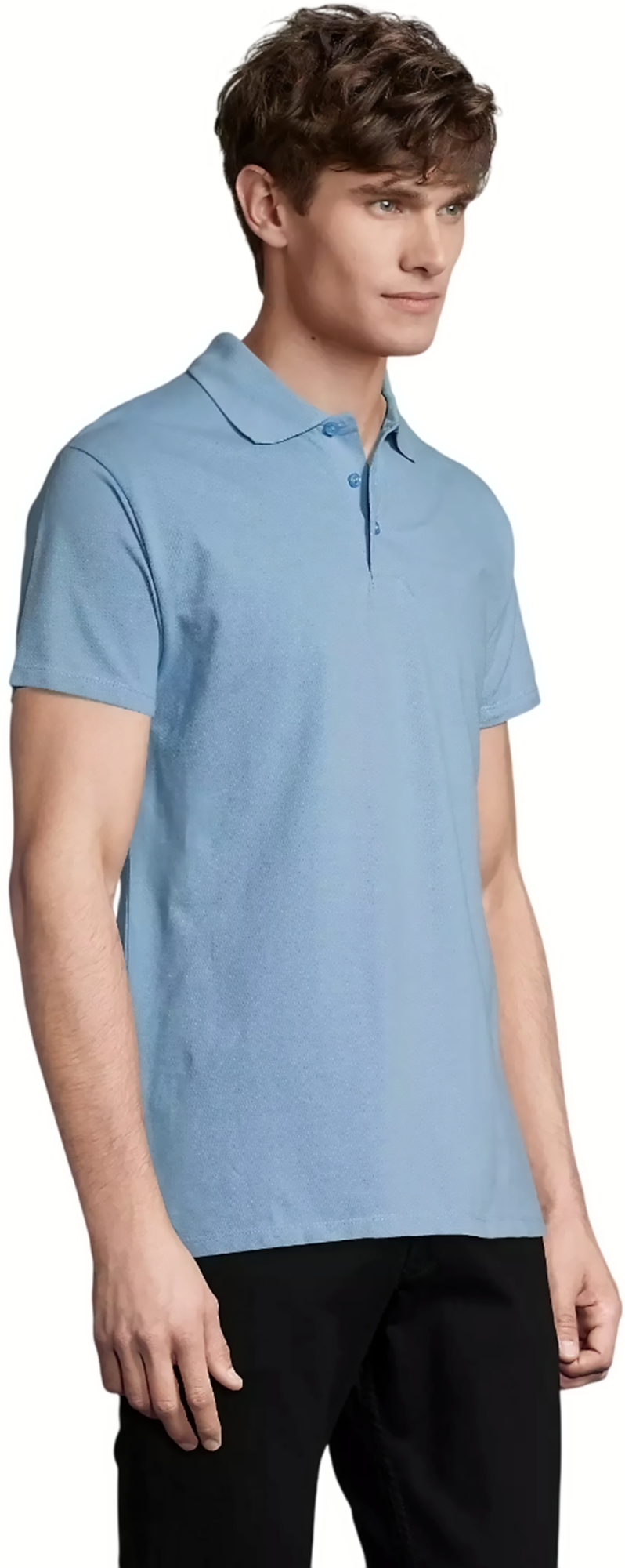 Поло бавовняне чоловіче Sol’s SPRING II 11362200 L блакитнийфото3