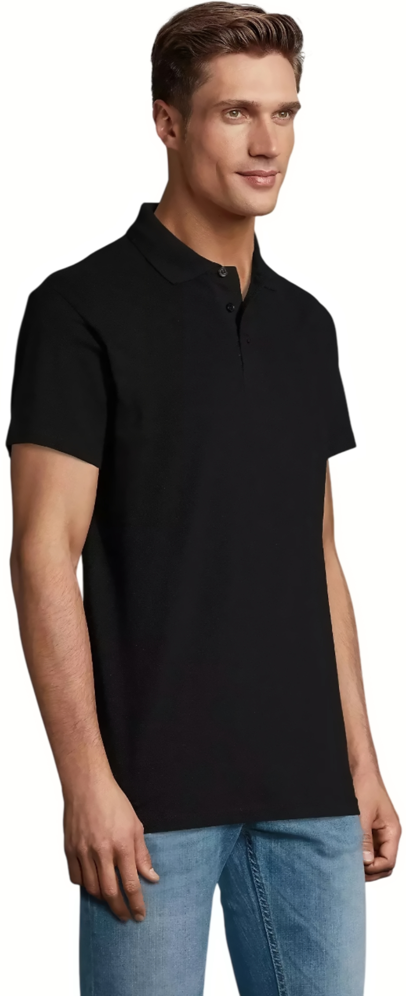 Поло бавовняне чоловіче Sol’s SPRING II 11362312 L чорнийфото3