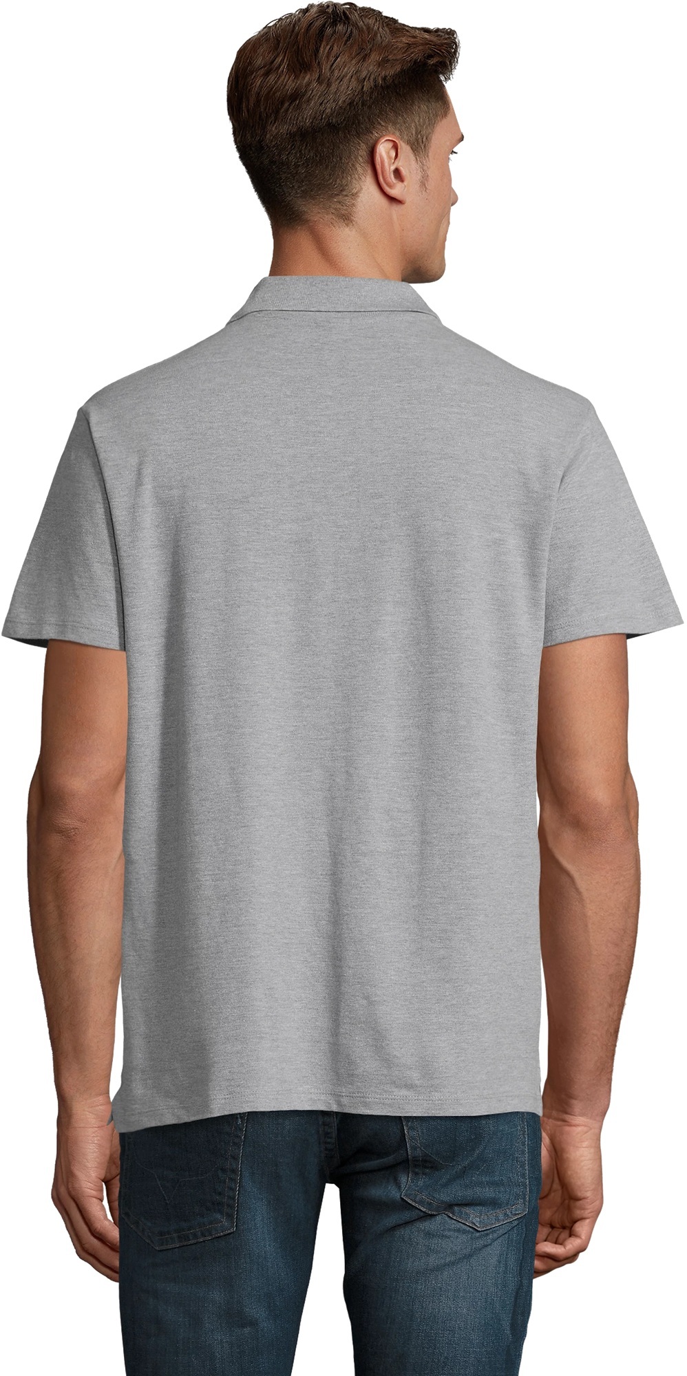 Поло чоловіче Sol’s SPRING II 11362360 L сірий меланжфото2