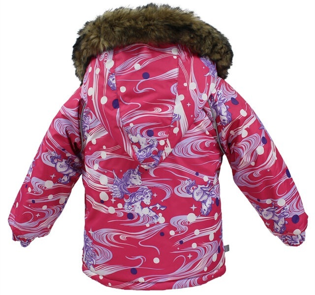 Куртка для девочки Huppa Virgo 17210030-71163 86 фуксия с принтом фото 2