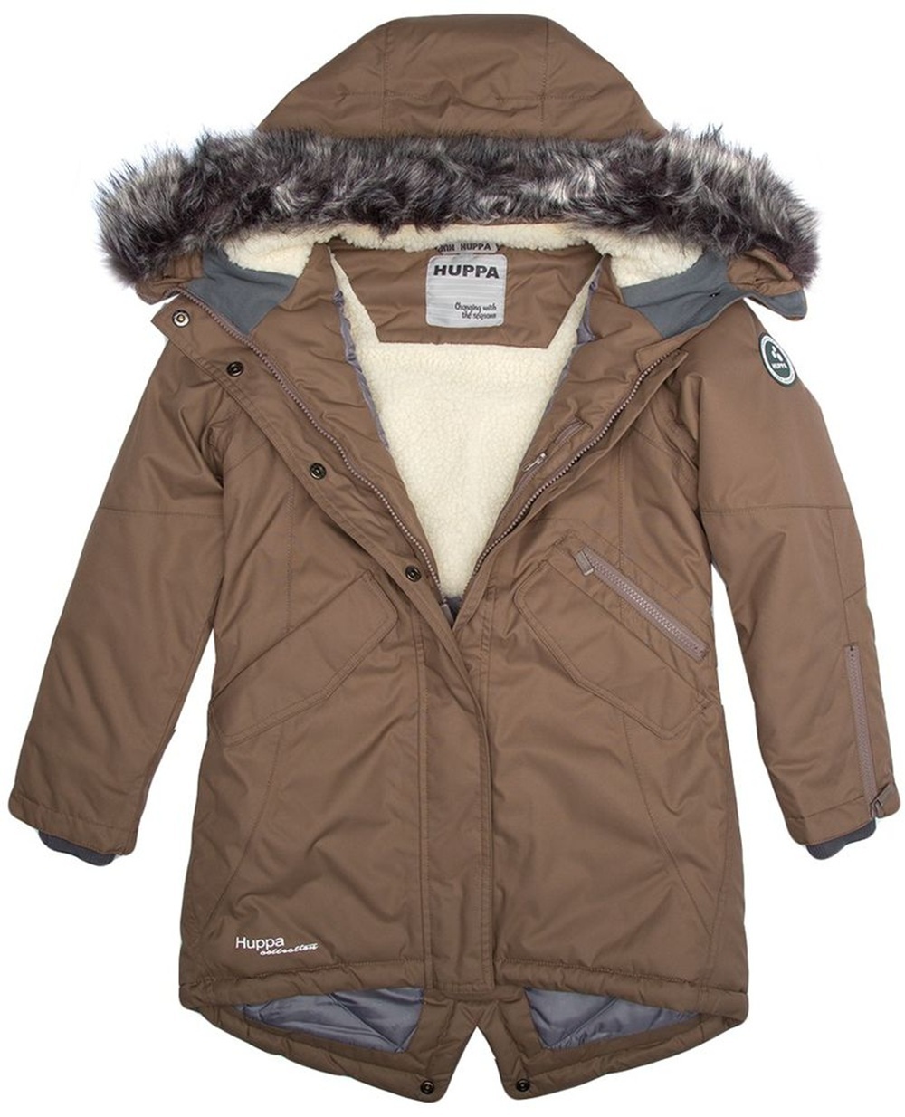 Пальто зимнее подростковое Huppa Term Vivian 12490020-70031 116 см коричневое фото 4