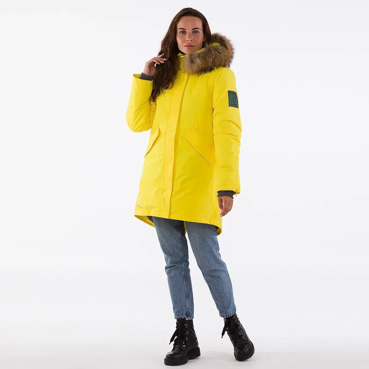 Парка зимова з хутром жіноча Huppa Term Vivian 1 12498120-70002 2XL жовтийфото7