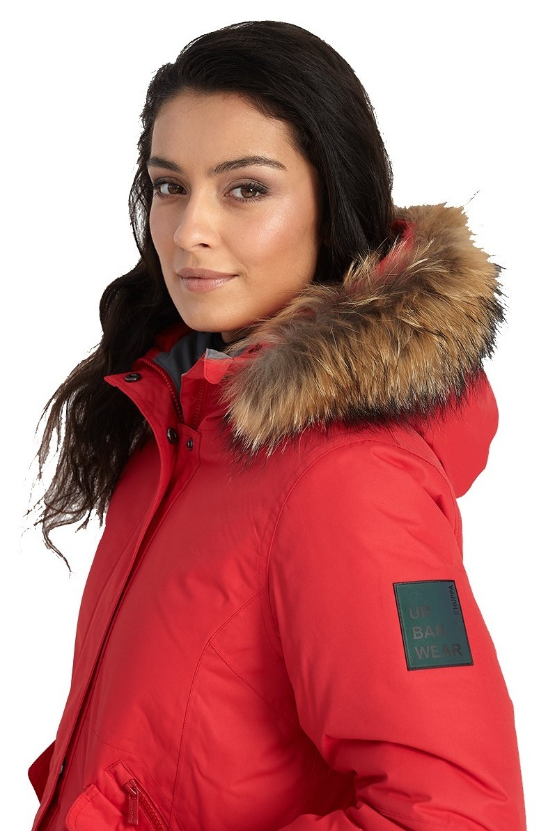 Парка зимняя с мехом женская Huppa Term Vivian 1 12498120-70004 L красный фото 