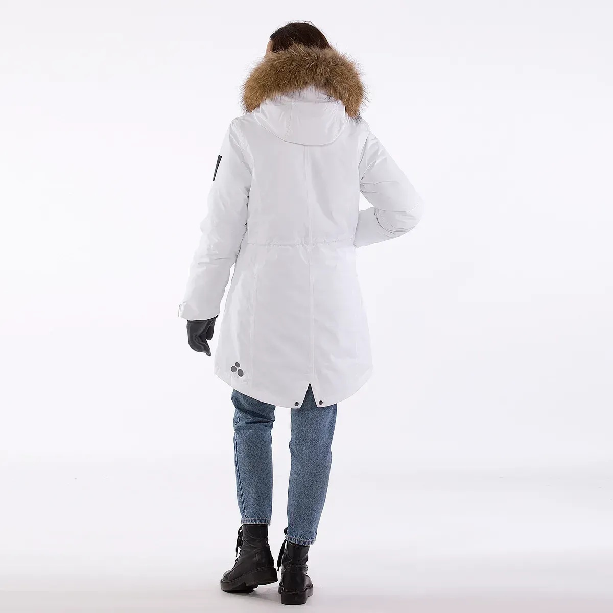 Парка зимова з хутром жіноча Huppa Term Vivian 1 12498120-00020 M білийфото7