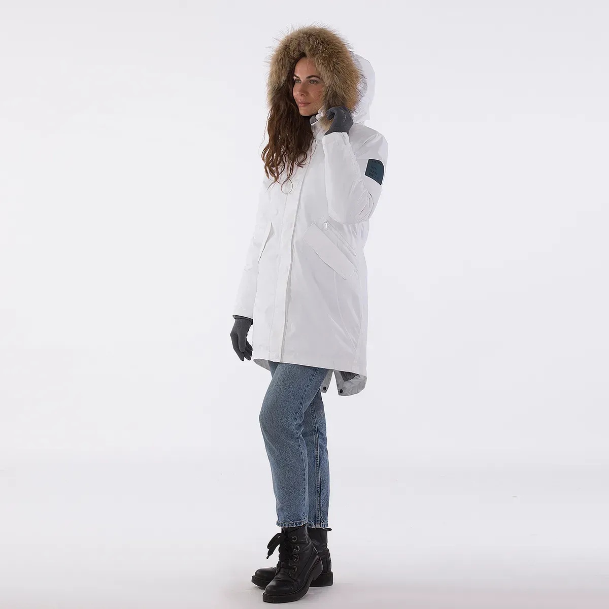 Парка зимняя с мехом женская Huppa Term Vivian 1 12498120-00020 XL белый фото 8